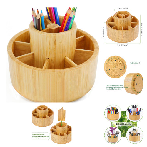 Bamboo desk organizer drehbar - desk,